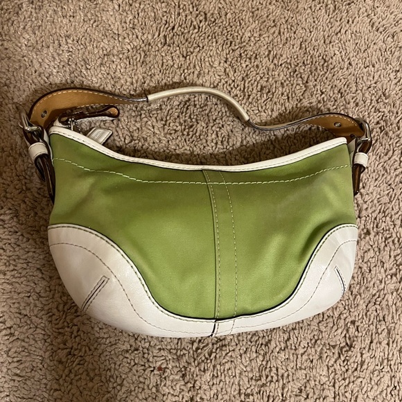 Y2K Coach Lime Green and Leather Soho boho shoulder Bag - Picture 10 of 12